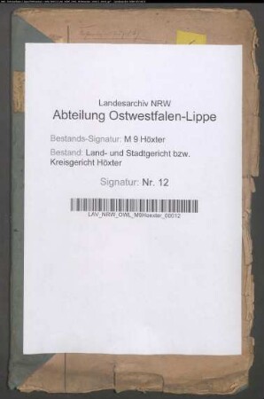 Ablösung der Lehnseinkünfte der Familie von der Lippe in den Gemeinden Sandebeck und Vinsebeck.