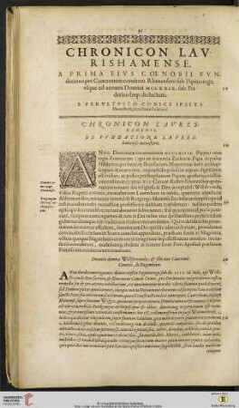 Chronicon Lauris hamense