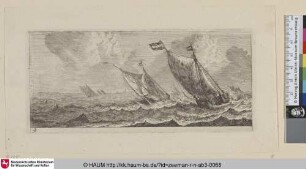 [Mehrere Fähren bei schwerer See; Several Ferries at Choppy Sea]