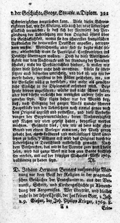 Nothwendige Warnung vor dem Religion in der pragmatischen Geschichte der Protestanten.