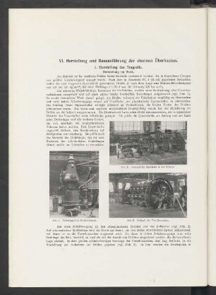 VI. Herstellung und Bauausführung der eisernen Überbauten