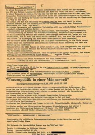 Netzwerk "Frau und Beruf"