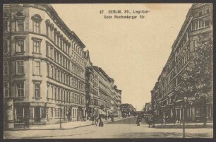Ansichtskarte Liegnitzer Straße, Ecke Reichenberger Straße