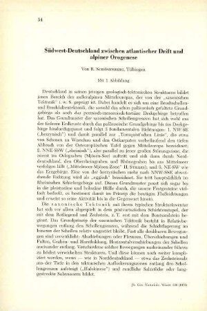 Südwest-Deutschland zwischen atlantischer Drift und alpiner Orogenese