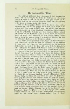 XV. Kartographische Diktate