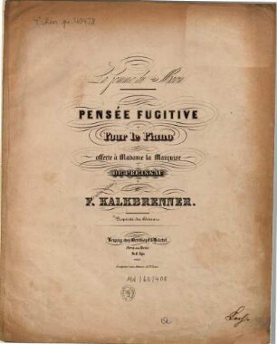 La femme du marin : pensée fugitive pour le piano
