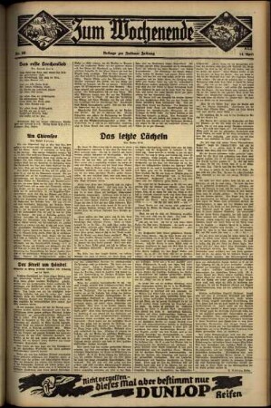 Zweite Ausgabe vom Sonntag, den 14. April 1935.