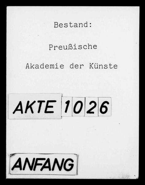 Konzert in der Singakademie | Digitalisierung: Archiv der Akademie der Künste