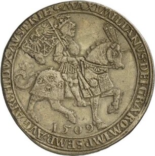 Doppelter Schauguldiner von Ulrich Ursenthaler auf die Kaiserkrönung Maximilians I., 1509