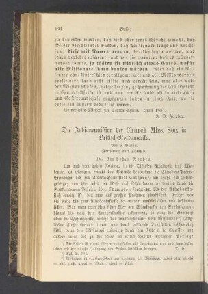Die Indianermission der Church Miss. Soc. Britisch-Nordamerika