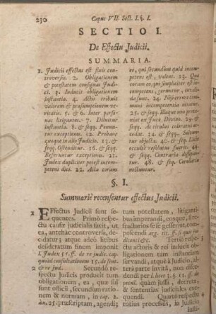 Sectio I. De Effectu Judicii.