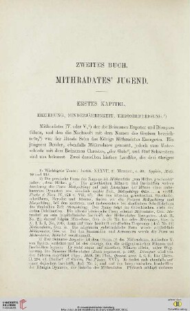 Zweites Buch: Mithradates´ Jugend