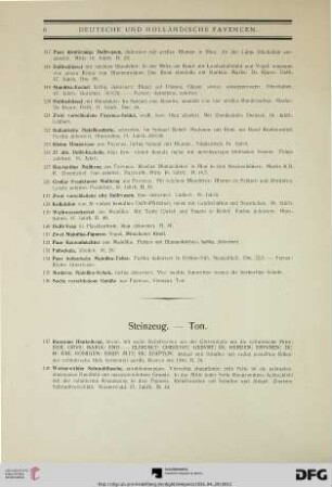 Steinzeug – Ton (Nr. 137-173)