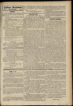 Zweite Ausgabe vom Mittwoch, den 09. April 1913.