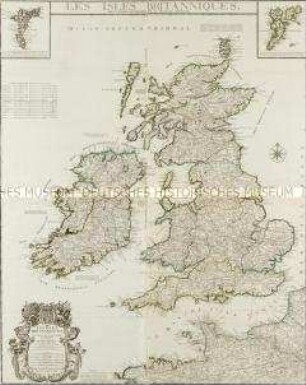 Les Isles Britanniques. Mit zwei Nebenkarten: Les isles de ferro; Les isles de Schetland