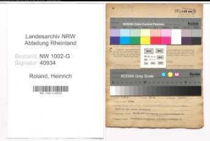 Entnazifizierung Heinrich Roland, geb. 18.03.1892 (Verw.Direktor)