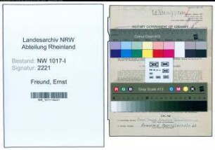 Entnazifizierung Ernst Freund , geb. 15.12.1891 (Fachmeister)