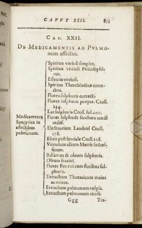 Caput XXII. De Medicamentis Ad Pulmonum affectus.