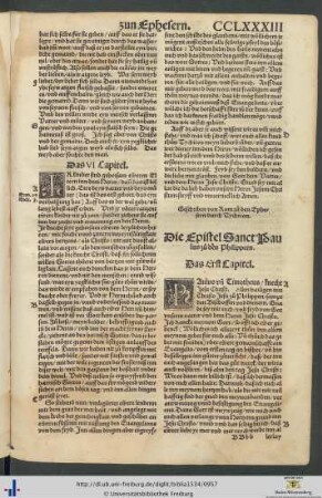 Die Epistel Sanct Paulus zuo den Philippern