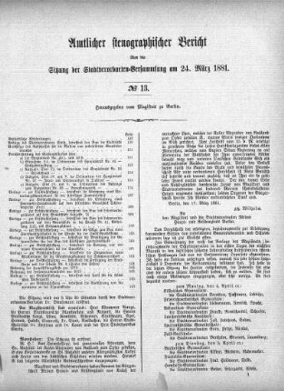 No. 13, 24. März 1881