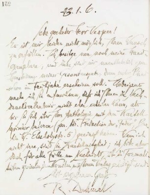 Brief an Will Vesper
