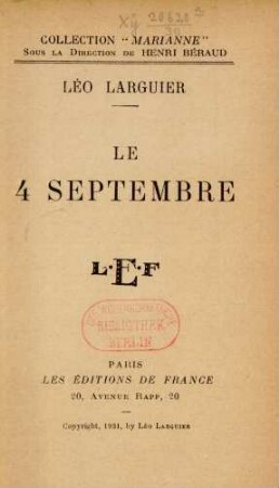 Le 4 Septembre