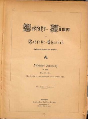 Radfahr-Humor. 7,[2] = No. 53/104. 1894