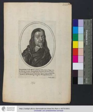Ioannes Leuber In Helba Ictus, Sacri Imperialis Palatii Comes, Serenissimi Domini Electoris Saxoniæ Consiliarius, et ad Tractatus Pacis Universalis Monasterii, et Osnabrugi Legatus Plenipotentiarius / P. Aubry excud.