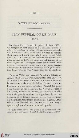 Notes et documents