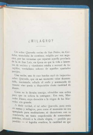 ¿Milagro?