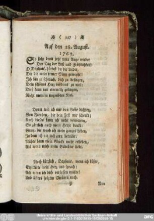Auf den 28. August. 1762.