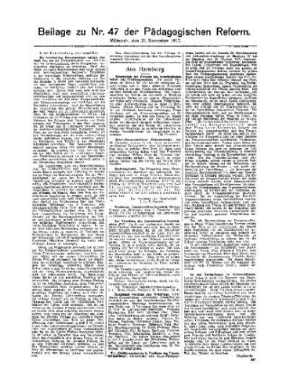 Die [Anrechnung des Kriegsdienstes auf das Besoldungsdienstalter der Volksschullehrer und -lehrerinnen] : [Fortsetzung aus dem Hauptblatt] ; Beilage zu Nr. 47 der Pädagogischen Reform
