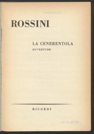 La cenerentola : Ouverture