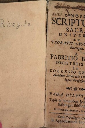 Synopsis Scripturae Sacrae Universae