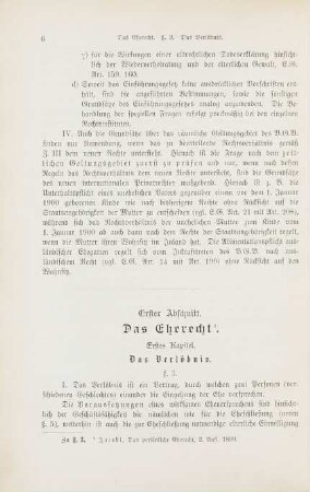 Erstes Kapitel. Das Verlöbnis