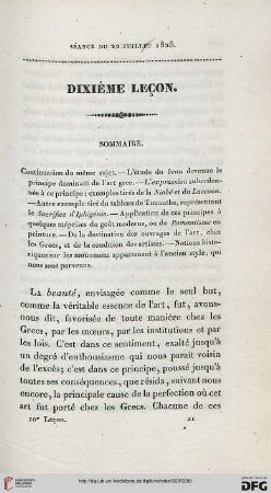 Diyième leçon