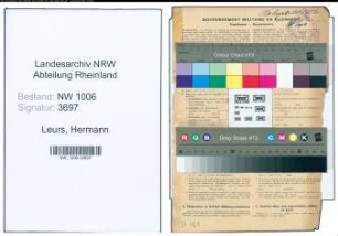 Entnazifizierung Hermann Leurs , geb. 24.10.1895 (Abt.Leiter)