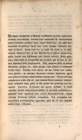 De Q. Horatii Fl. Epistola ad Pisones