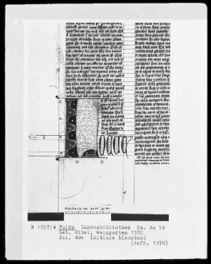 Lateinische Bibel — Initiale L (ocutus), Folio 48verso