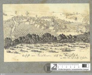 Ansicht von Reinsbronn auf der Mitternachtseite : 1819, den 29. July