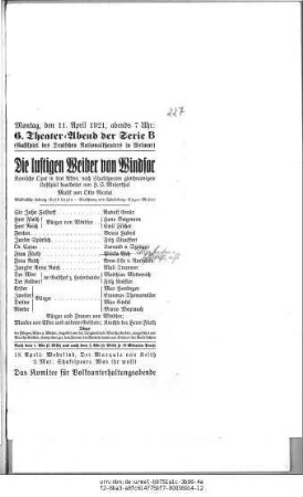 Die lustigen Weiber von Windsor