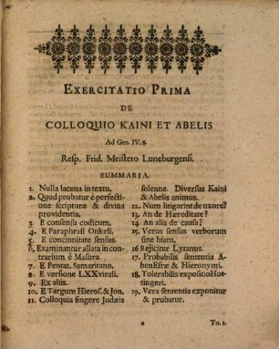 Augusti Pfeifferi, SS. Th. D. Antehac In Acad. Lipsiensi PP. Et Ad. D. Thom. Eccl. Nunc Ecclesiarum Lubecensium Superintendentis, Dubia Vexata Script. Sacrae, Sive Loca Difficiliora Vet. T. circa quae autores dissident vel haerent, adductis & modeste expensis aliorum sententiis ... Nec non Ebraica atque Exotica Novi T. E Suis Fontibus Derivata