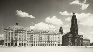 Dresden-Altstadt. Altmarkt mit Wohn- und Geschäftshäusern (Nr. 2-6) und Kreuzkirche