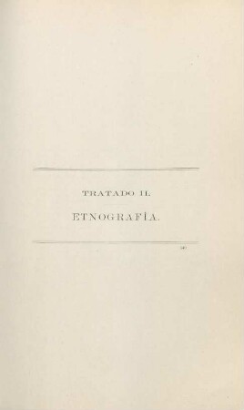 Tratado II. Etnografía