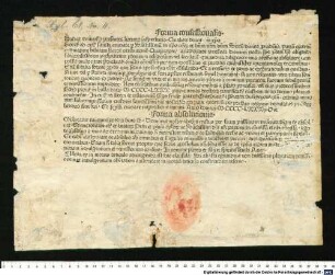 Forma confessionalis et absolutionis ad opus sanctae cruciatae. 1482.