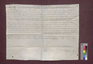 Papst Pius VI. schreibt an das Basler Domkapitel wegen der nach dem Tod des Bischofs Josef Sigmund von Roggenbach anstehenden Bischofswahl.