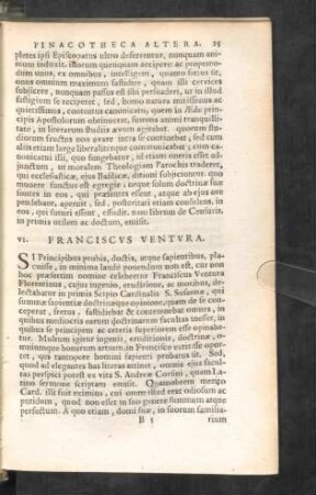 VI. Franciscus Ventura.