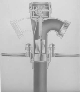Woltmann-Wassermesser im Hydranten-Standrohr (Bopp und Reuther) : Technikgeschichte | Maschinenbau | Maschinenelemente | Ventile