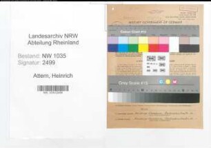 Entnazifizierung Heinrich Attern , geb. 12.06.1912 (Lohnbuchhalter)
