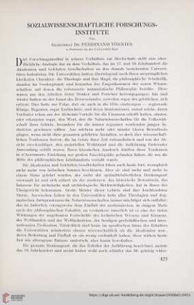 Sozialwissenschaftliche Forschungsinstitute
